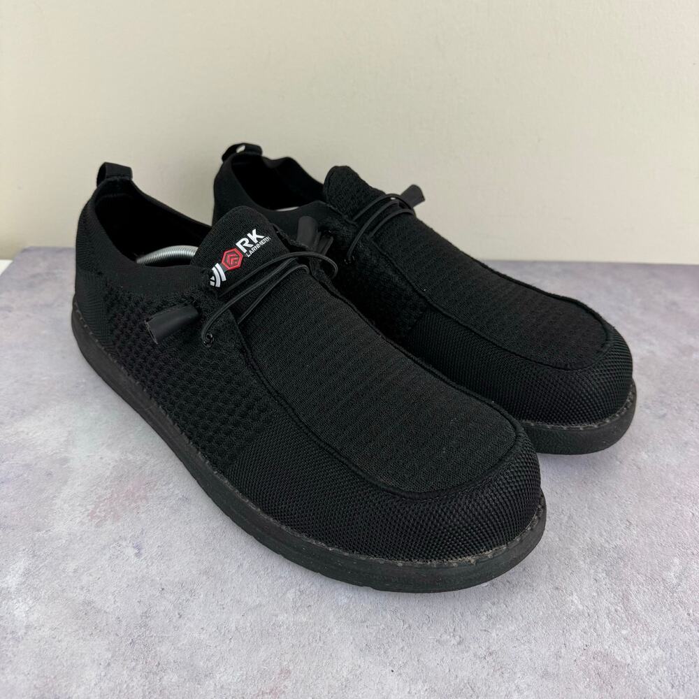 Larnmern Shoes Men’s US !4 Steel Toe Loafers Slip On Work Shoes Safety Footwear